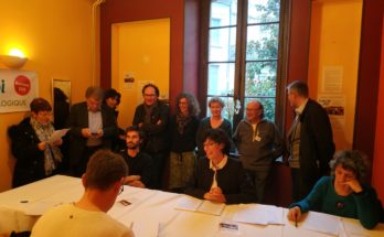 Collectif pour Albi, conférence de presse Nathalie Ferrand-Lefranc